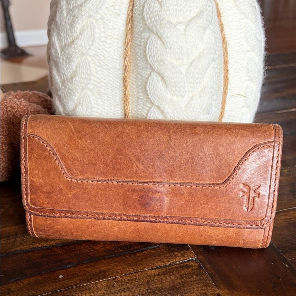 Frye Melissa Cognac Leather Wallet